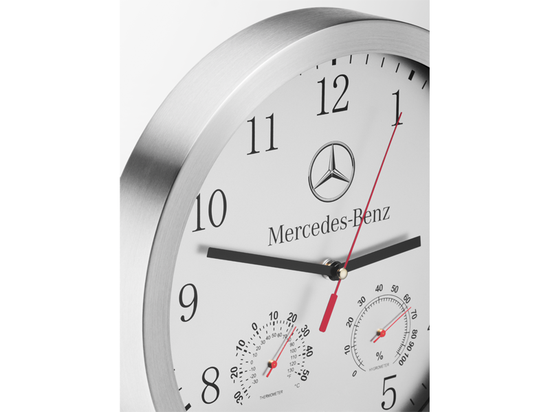 Mercedes-Benz Genuine Stainless Steel Wall Clock – Mercedes-Benz